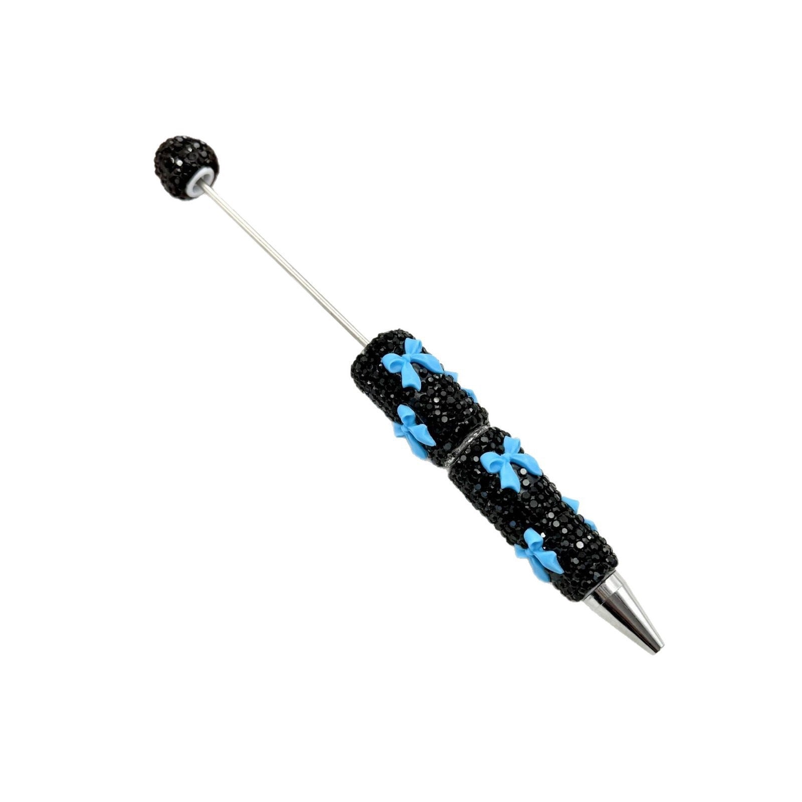 Beadable Pen with Rhinestone Bow Decoration 5