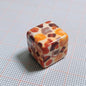 Square Acrylic Beads 15.27mm Mild Winter Color Grid Star Pattern 10pcs 9