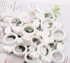 UV Color Plated Solid Color Varied Sakura Angel Wings Acrylic Beads 2pcs 11
