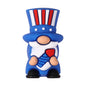 Silicone 3D Focal Beads Independence Day Dwarf USA Text Stars 20pcs 13