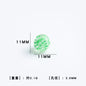 11mm Spiral Pattern Glass Round Beads 10pcs 9