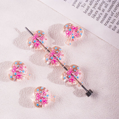 Heart Balloon Acrylic Beads 22mm Decorative 20pcs 8