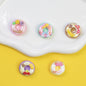 Plating Sweet Bow Doughnuts Resin Beads Glossy Pastel Colors 10pcs 8