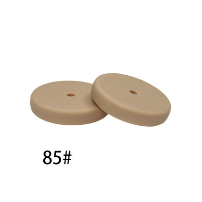 25mm Silicone Beads Flat Coin Spacer Pastel Mix 50pcs 21