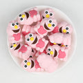3D Cute Monster Silicone Focal Beads 20 pcs Multicolor 4