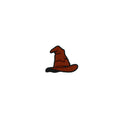 Silicone Focal Beads Brown Magician Hat Crooked Tip 20pcs