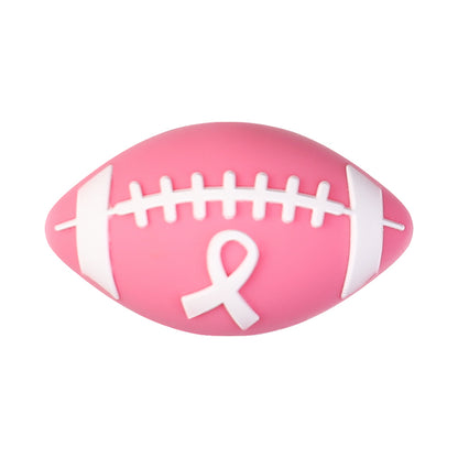 Breast Cancer Awareness 3D Silicone Focal Beads Pink Ribbon 20pcs 9