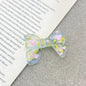 Hand Painted Bow Acrylic Beads 25-33mm Colorful Polka Dot 10pcs 10