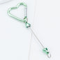 Beadable Metal Carabiners Heart-shaped With Bars