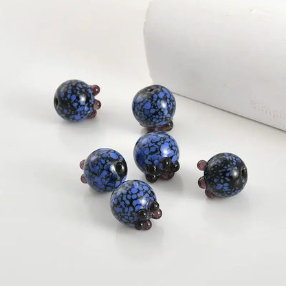 Lampwork Glass Beads Blueberry Handmade 11mm 14mm 20pcs 3
