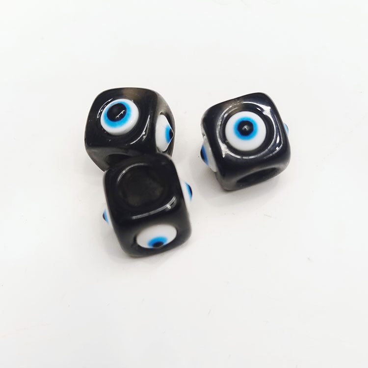 Evil Eye Resin Tube Beads 12mm Glossy Colorful 20pcs 3
