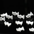 Flat Cat Acrylic Beads 16mm Imitation Freshwater Shell 50pcs