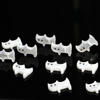 Flat Cat Acrylic Beads 16mm Imitation Freshwater Shell 50pcs