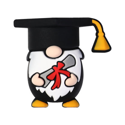 Silicone 3D Graduation Gnome Focal Beads Graduate Theme 20pcs 8
