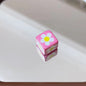 Tiny Flower Square Acrylic Beads 14mm Diagonal Hole 10pcs 3