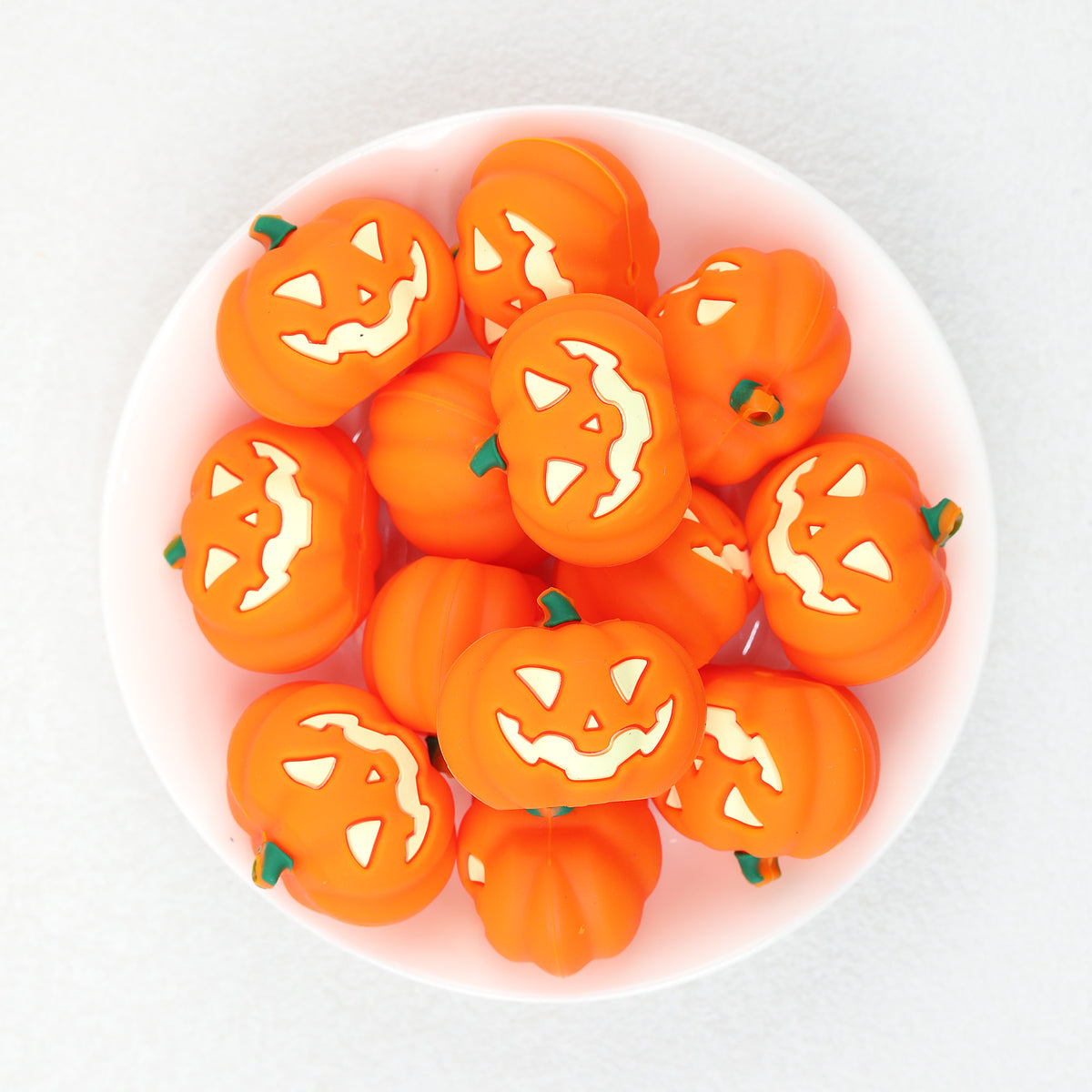 3D Halloween Grimace Pumpkin Silicone Focal Beads 20Pcs  2