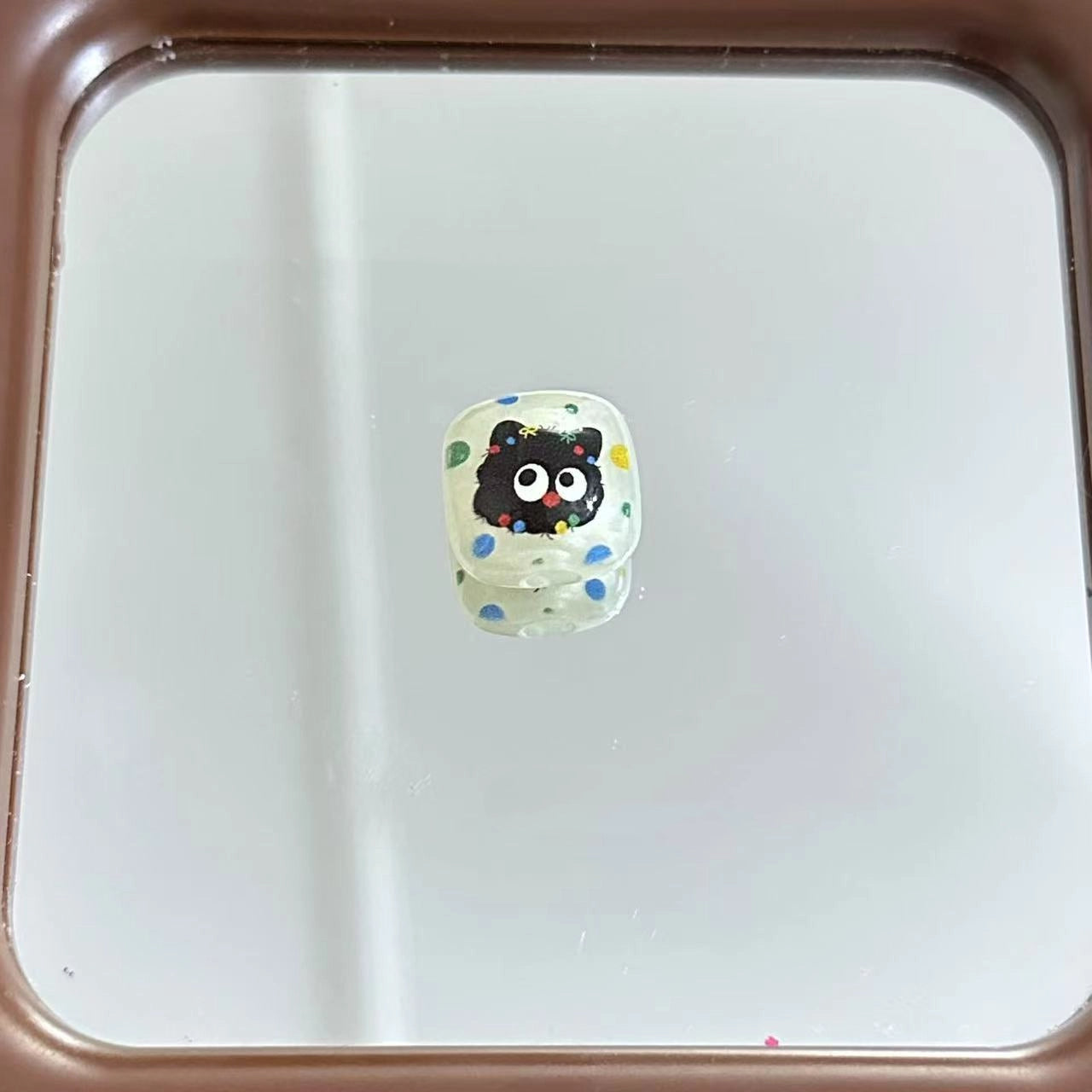 Animal Printed Square Acrylic Beads 16mm Colorful Glossy 10pcs 5