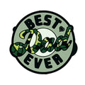 Silicone Focal Beads Best Dad Ever Camo Lettering Sage Green 20pcs