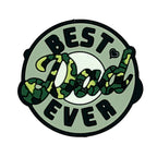 Silicone Focal Beads Best Dad Ever Camo Lettering Sage Green 20pcs