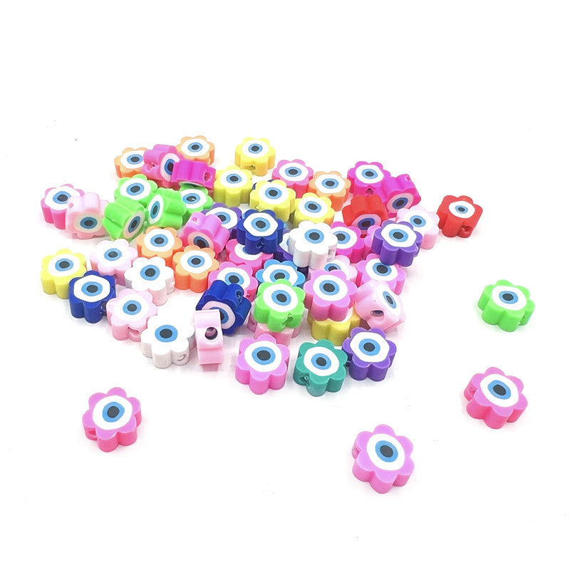 Animal and Plant Series Flat Clay Beads Colorful Polymer 100pcs 19