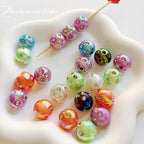 Diamond Round Acrylic Beads 16mm Glossy Faceted Mixed Colors 10pcs 2