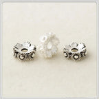 Alloy Sunflower Wreath Spacer Beads 9mm Tibetan Silver Style 100pcs