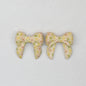 3D Printed Bow Shape Silicone Beads Colorful Pattern 10pcs 15