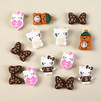 3D Designer Style Silicone Focal Beads Cat Bear Heart Shapes 20pcs