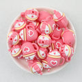 Pink Coffee Cup 3D Silicone Focal Beads 20 pcs
