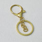 Zinc Alloy Lobster Clasp Keychain Hardware with Split Ring - Gold-Chain Style