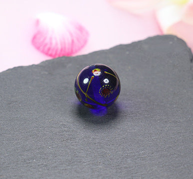 Vintage Phoenix Eye Lampwork Glass Beads 20mm Round 10pcs 7