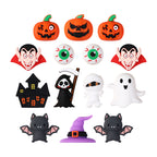 Silicone 3D Focal Beads Halloween Pumpkin Ghost Haunted House 20pcs 5