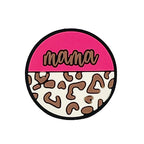 Silicone Focal Beads Mama Round Leopard Print Color Block 20pcs 2