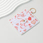 PU Card Holder Keychain Multi Patterned