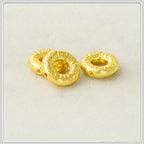 Ring Metal Beads 12mm Embossed Heaven And Earth Design 50pcs 3