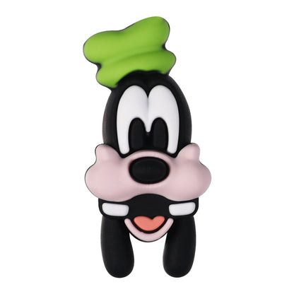 Silicone 3D Focal Beads Disney Pluto Goofy Head Green Hat Smiling Face 20Pcs 11