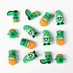 Silicone 3D Focal Beads St Patricks Day Lucky Hat With Clover Detail 20pcs 4