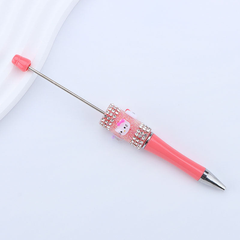 Beadable Pen with Kitty and Rhinestone  45