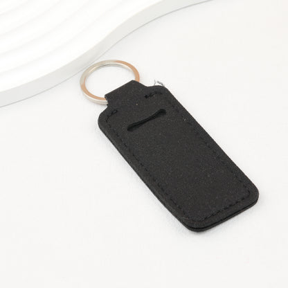 Neoprene Sublimation Lip Balm Chapstick Holder Keychain Solid Color