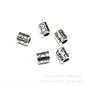 Tube Metal Beads 9x8mm Love Lettering Silver Tone 50pcs 3