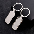 Creative Stainless Steel Blank Keychain Durable Zinc Alloy for Men 9