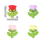 Silicone 3D Focal Beads Rose Multi Color Delicate Petals 20pcs 6