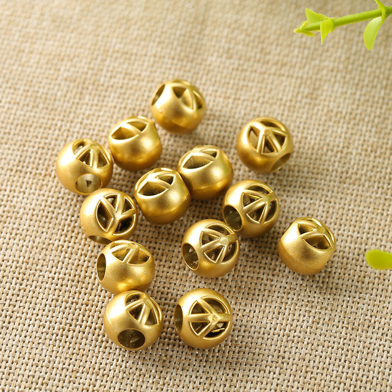 Hollow Arrow Patterned CCB Plastic Acrylic Beads 12mm Metallic 100pcs 3