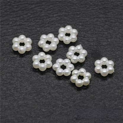 Plastic Circle Spacer Beads 7mm 9mm 12mm 14mm 15mm Imitation Pearl 100pcs 4
