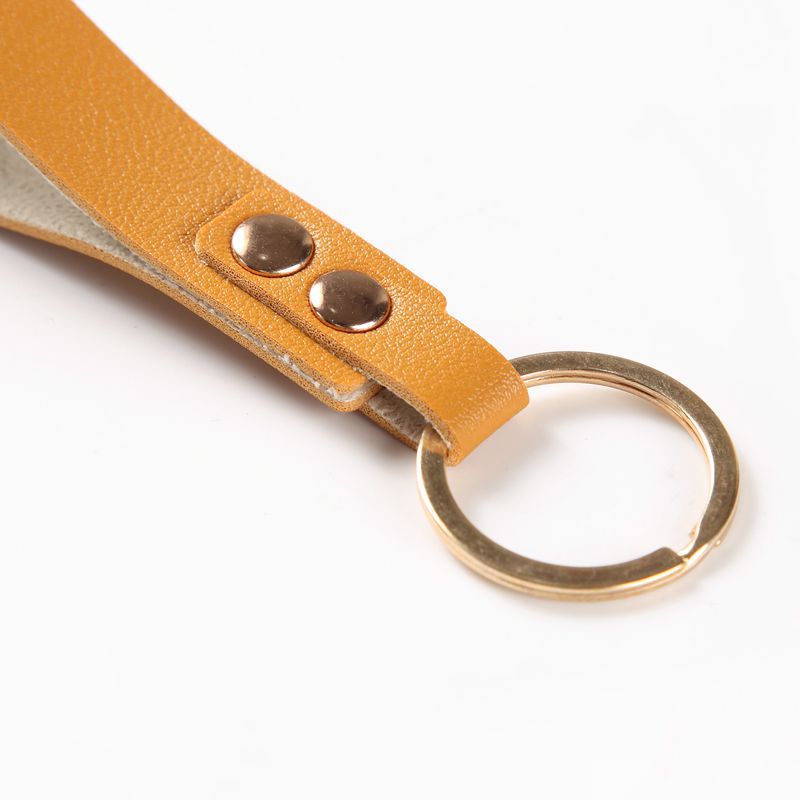 Leather Wristlet Keychain PU Creative Cute Gold Rivet Loop Colors 5