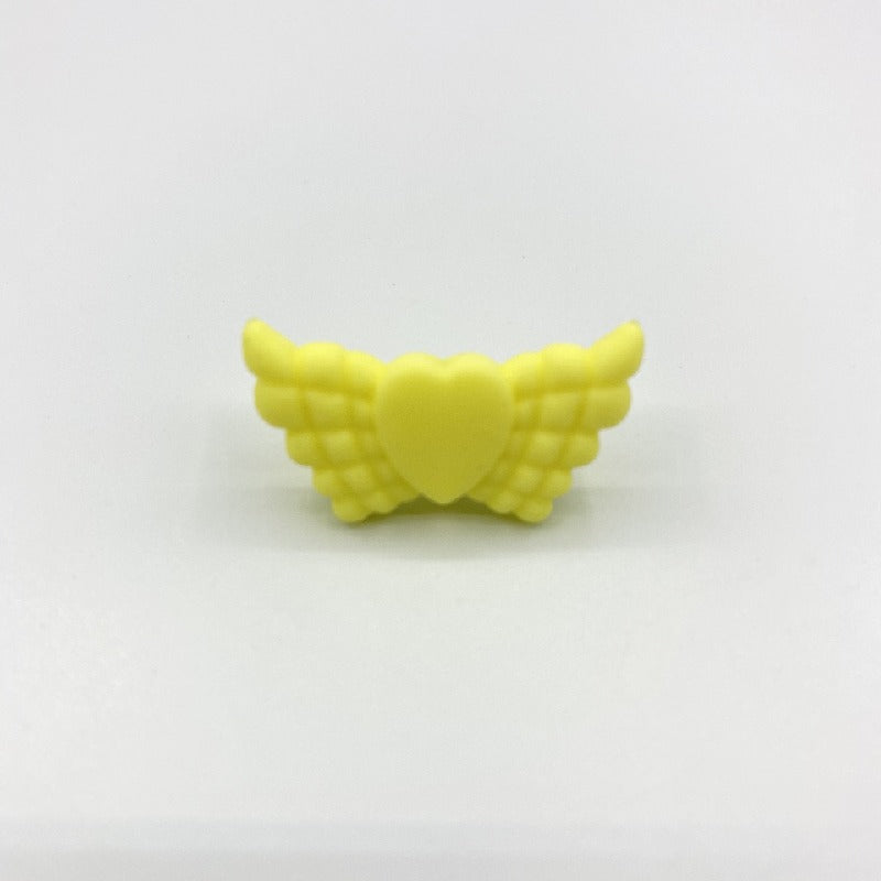 Wing Silicone Beads Mixed Colors 20pcs 26