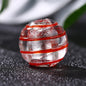 Lampwork Glass Beads Round 12mm Japanese Style Silver Foil Filled 30pcs 10