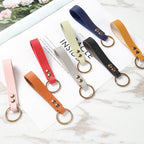 Leather Wristlet Keychain PU Creative Cute Gold Rivet Loop Colors 4