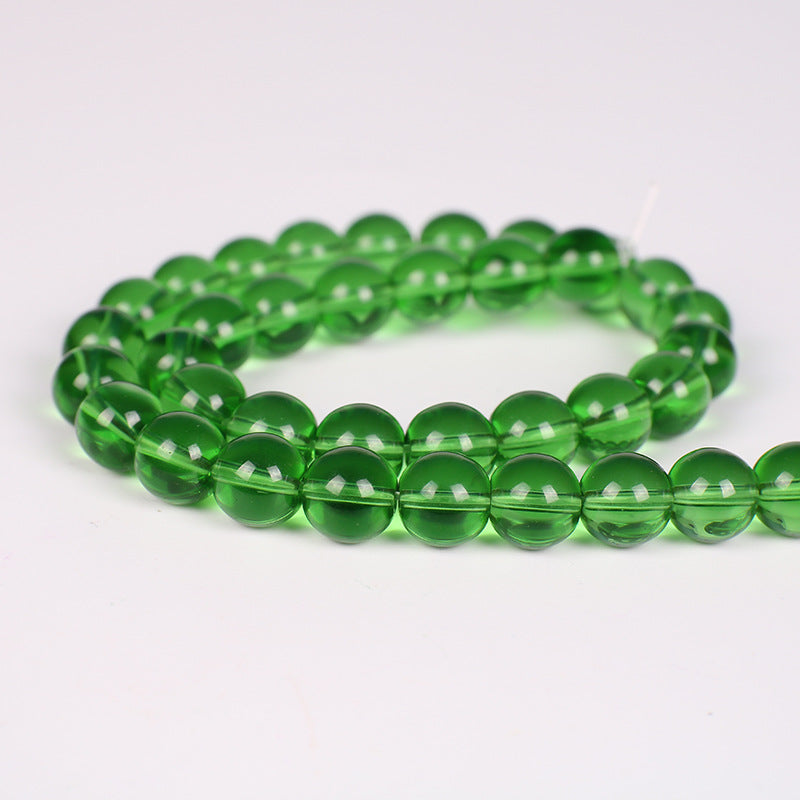 Color Transparent Glass Beads 4mm Vibrant Round Smooth 98pcs 12