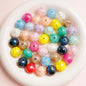 Candy Heart Acrylic Beads 16mm Glossy Colorful 10pcs